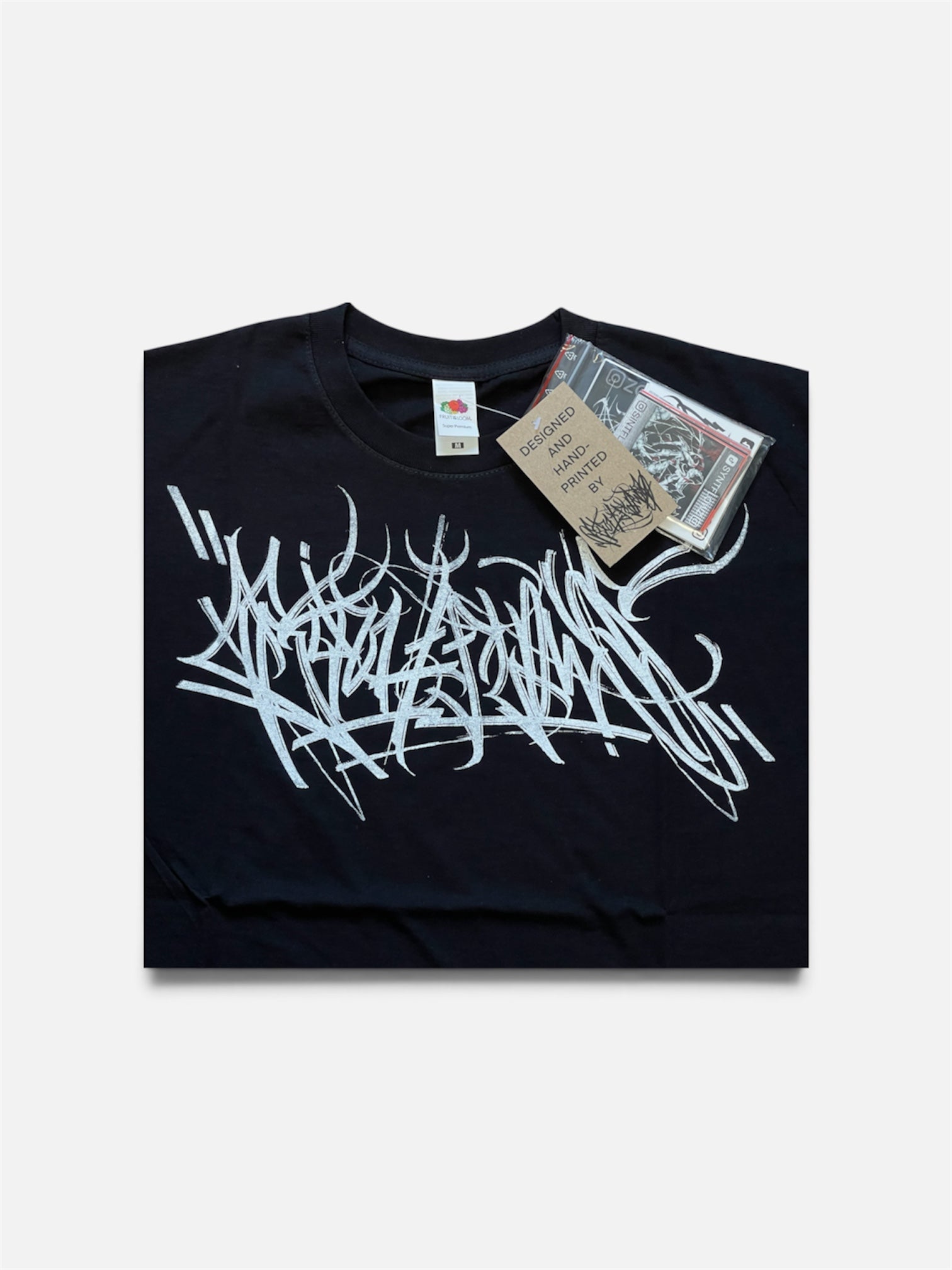 Sintflowz T-Shirt - Classic Black 1 - Handprinted - Größe M