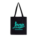 Loopcolors Stoffbeutel Loop Logo Schwarz Türkis